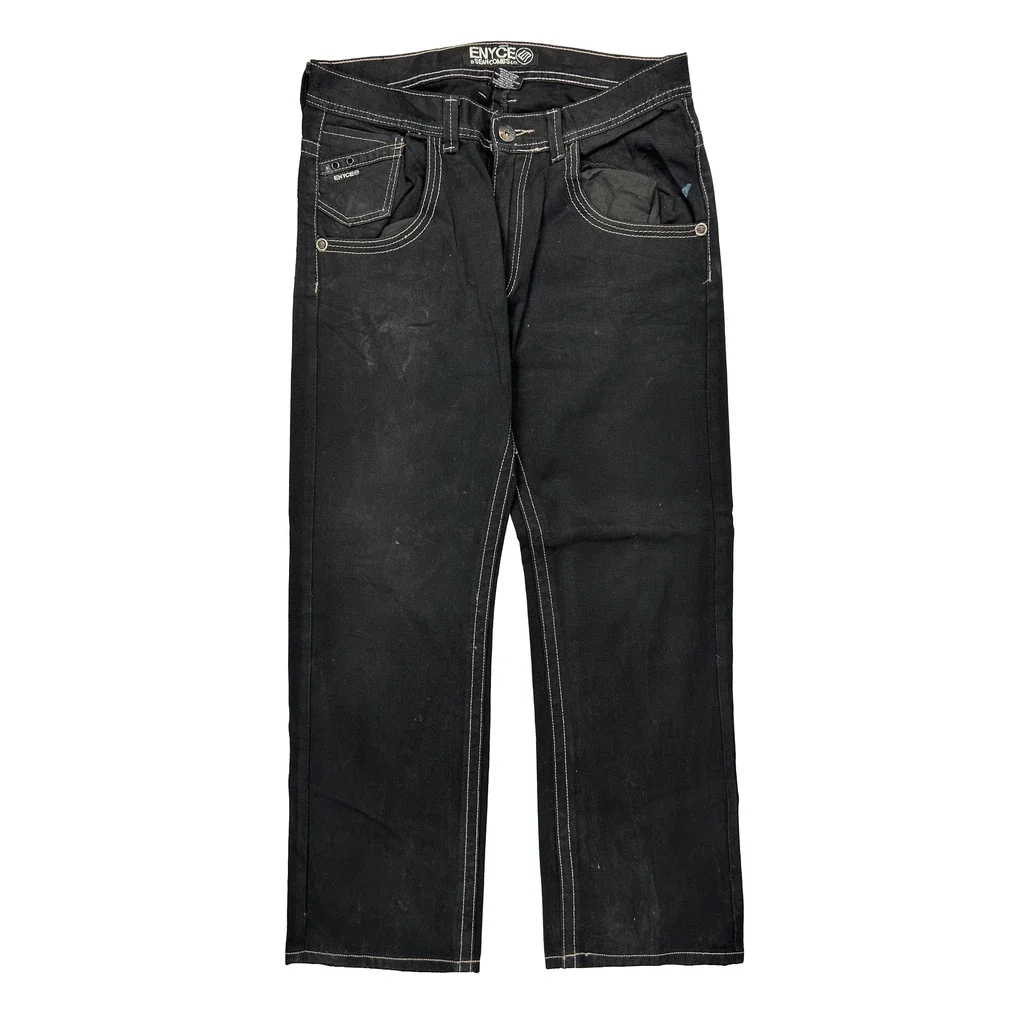 Enyce Studded Jeans - 33W 30L Black Cotton - Image 2