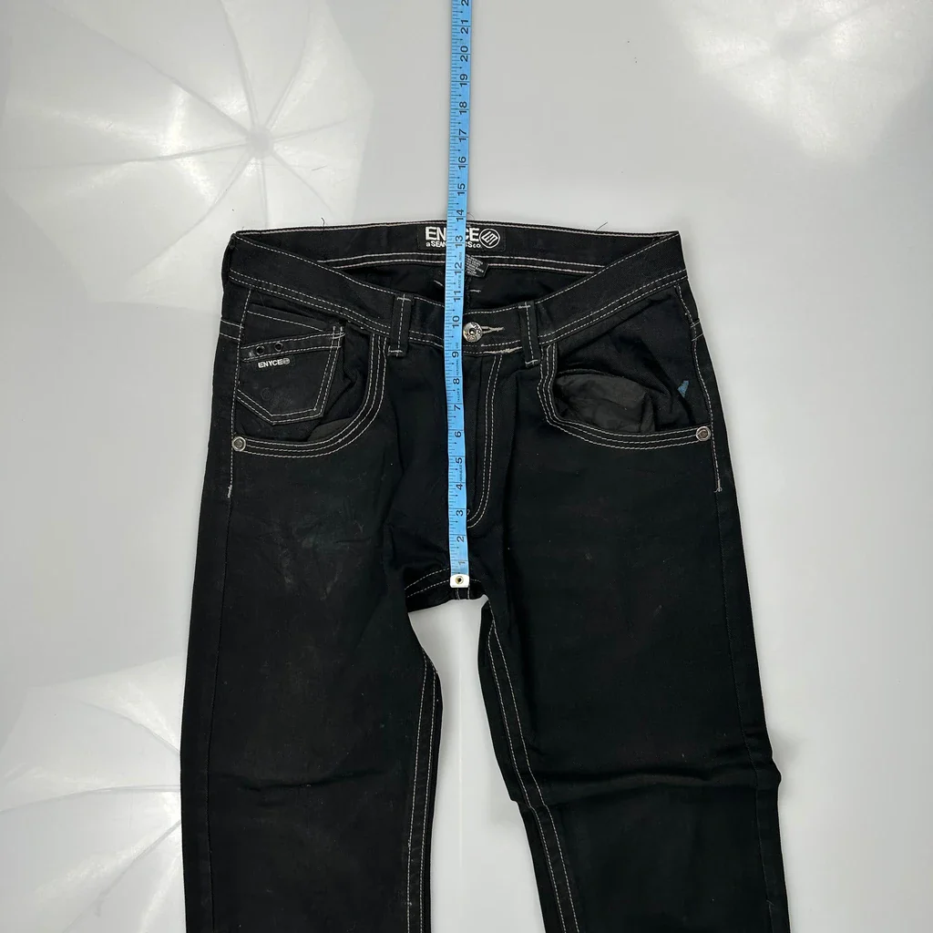 Enyce Studded Jeans - 33W 30L Black Cotton - Image 4