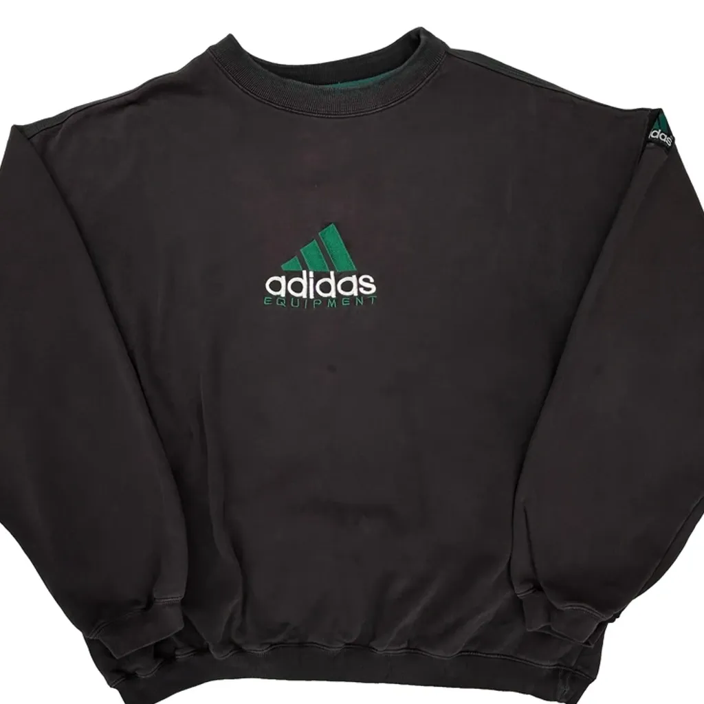 Equipment Adidas Equipment Oversized Sweatshirt - Large Black Cotton Blend - Image 5