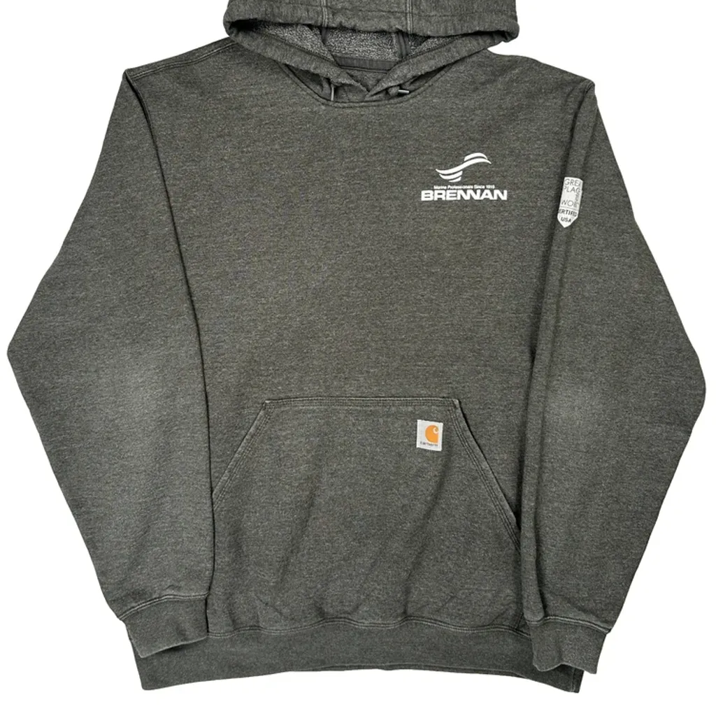 Essential Workers Covid-19 Carhartt Graphic Hoodie - Large Grey Cotton - Image 4