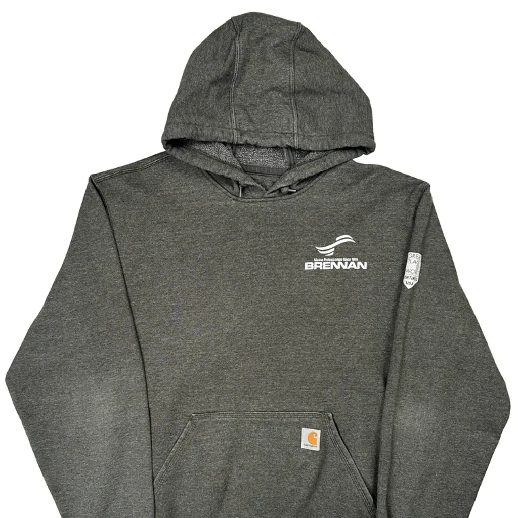 Essential Workers Covid-19 Carhartt Graphic Hoodie - Large Grey Cotton - Image 5