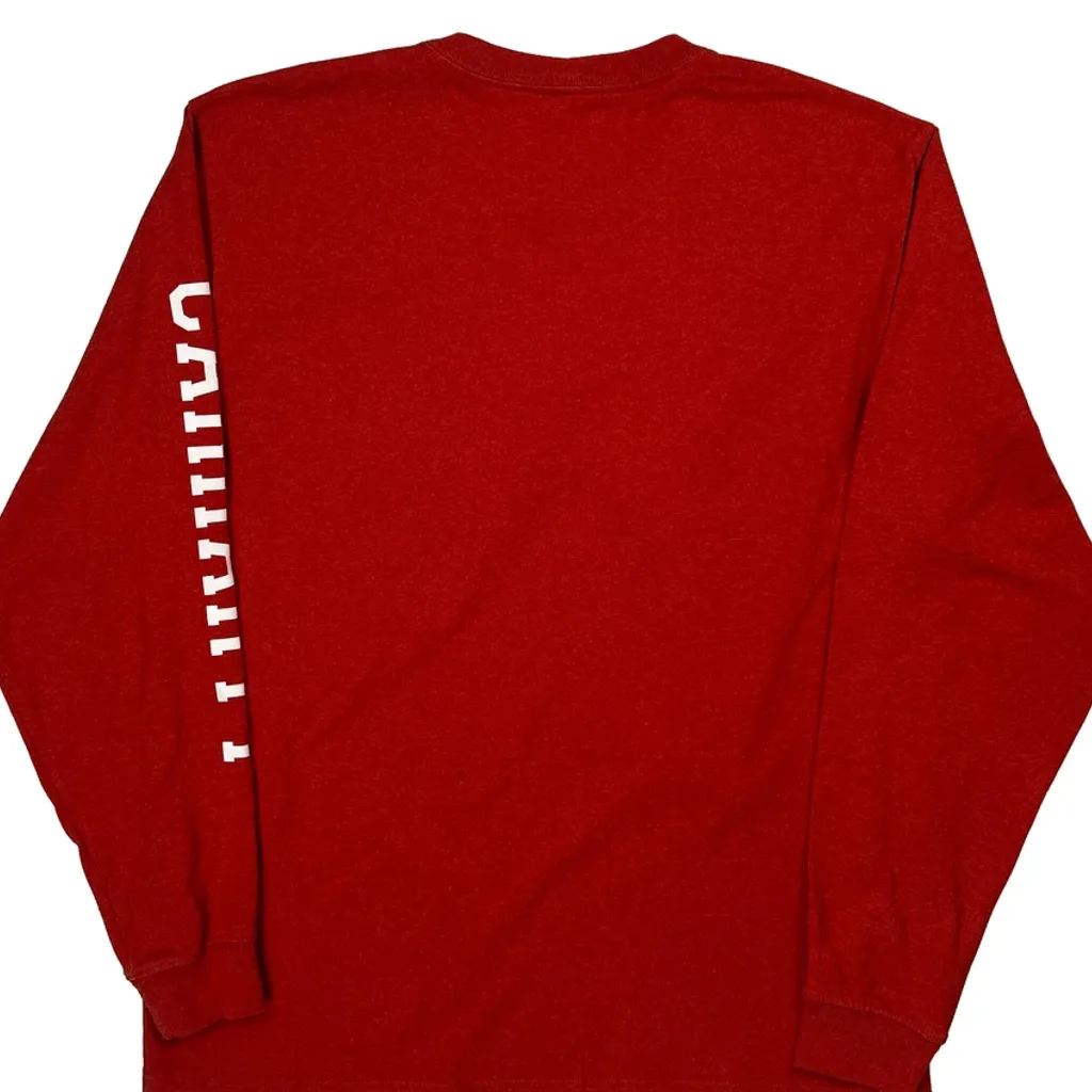 Est. 1889 Carhartt Spellout Long Sleeve T-Shirt - Medium Red Cotton - Image 6