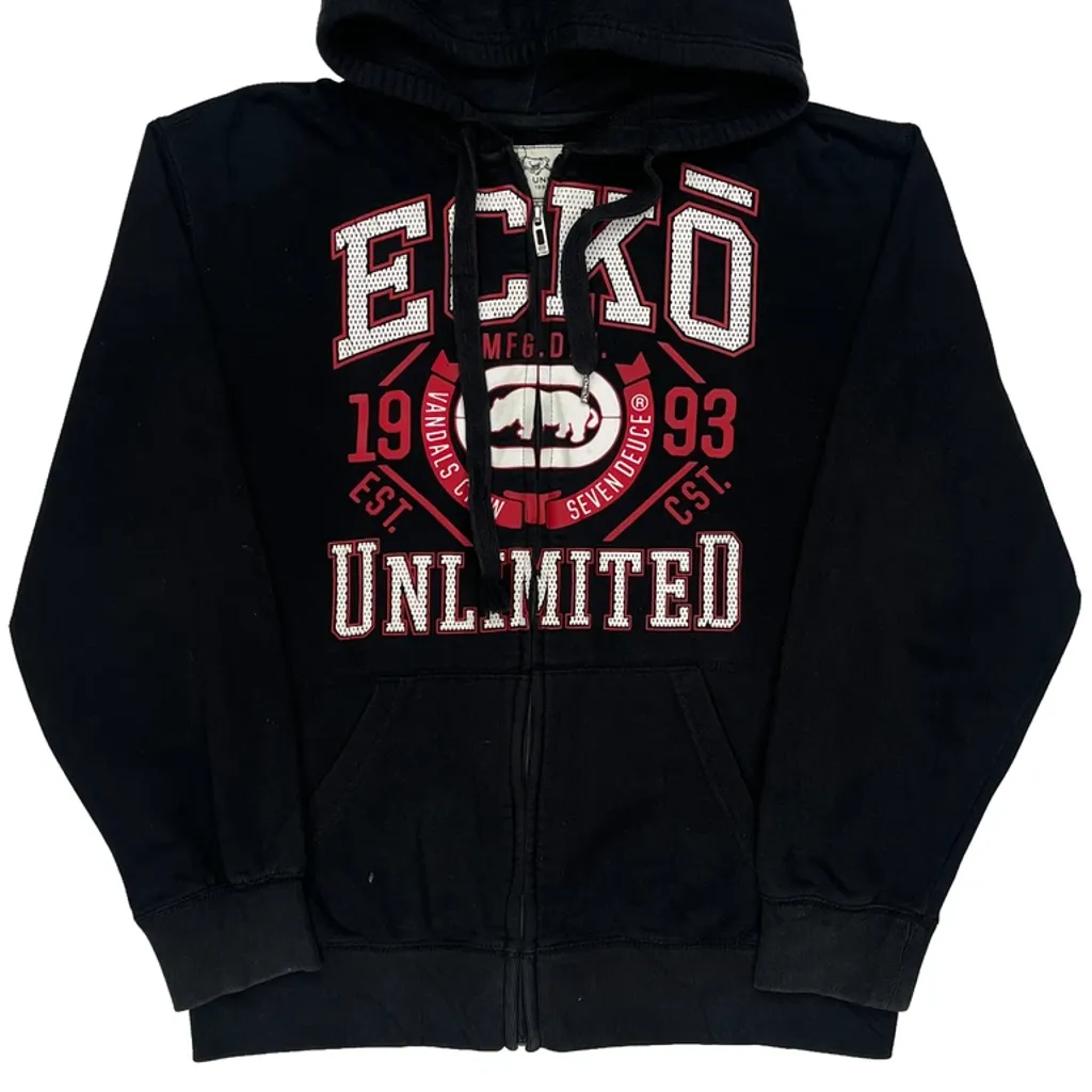 Est. 1993 Ecko Unltd Graphic Hoodie - Large Black Cotton - Image 4