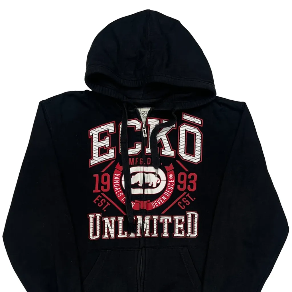 Est. 1993 Ecko Unltd Graphic Hoodie - Large Black Cotton - Image 5