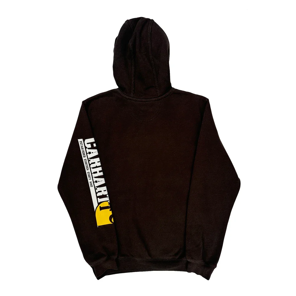 Established 1889 Carhartt Hoodie - Small Brown Cotton - Image 2