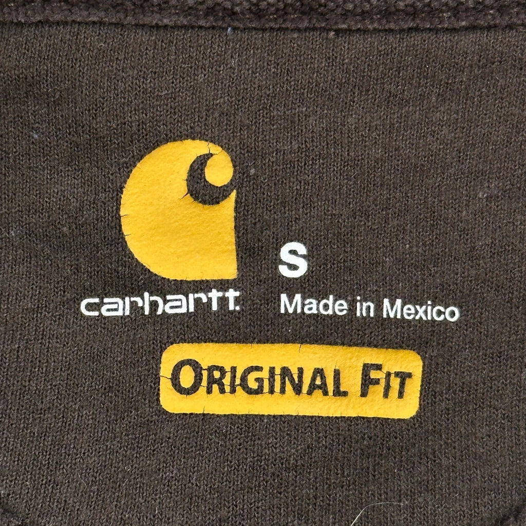 Established 1889 Carhartt Hoodie - Small Brown Cotton - Image 3
