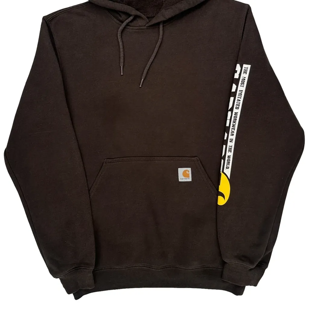 Established 1889 Carhartt Hoodie - Small Brown Cotton - Image 4