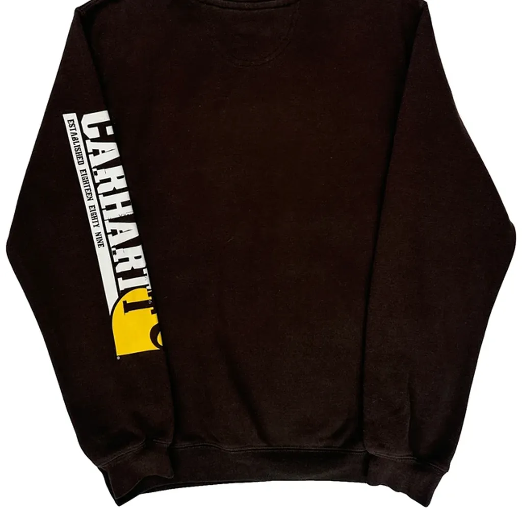 Established 1889 Carhartt Hoodie - Small Brown Cotton - Image 6