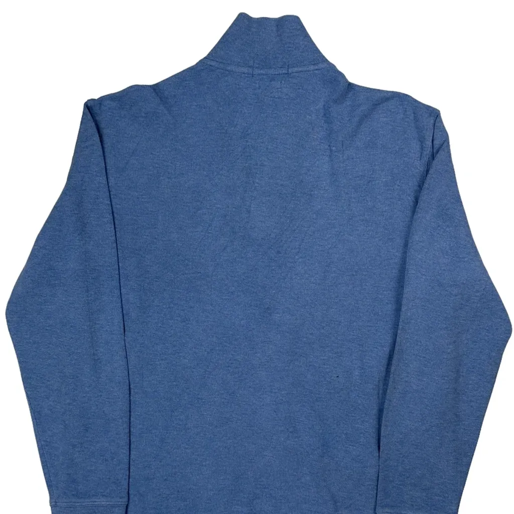 Estate Rib Polo By Ralph Lauren 1/4 Zip - Medium Blue Cotton - Image 7