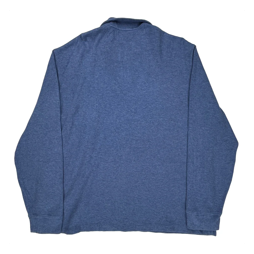 Estate Rib Polo By Ralph Lauren 1/4 Zip - XL Blue Cotton - Image 2