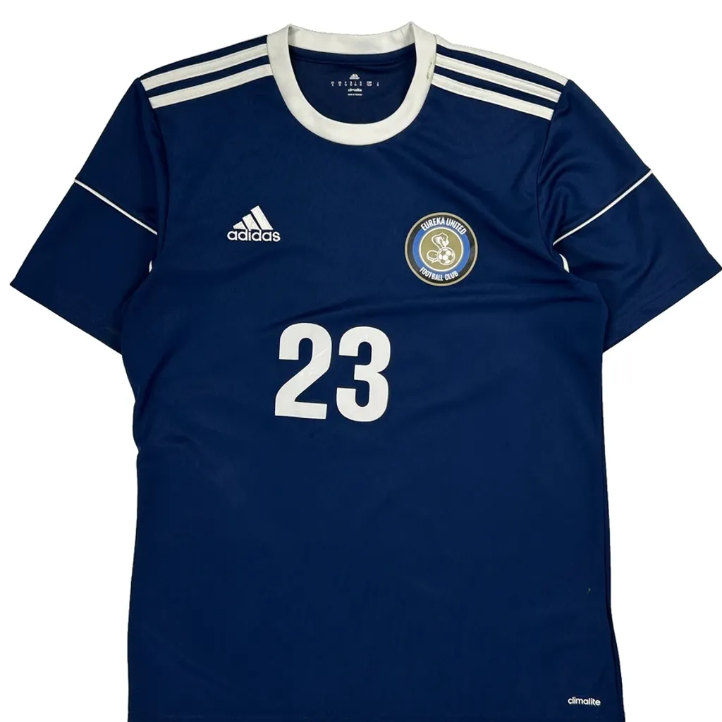 Eureka United Football Club Adidas Football Shirt - Medium Blue Polyester - Image 4