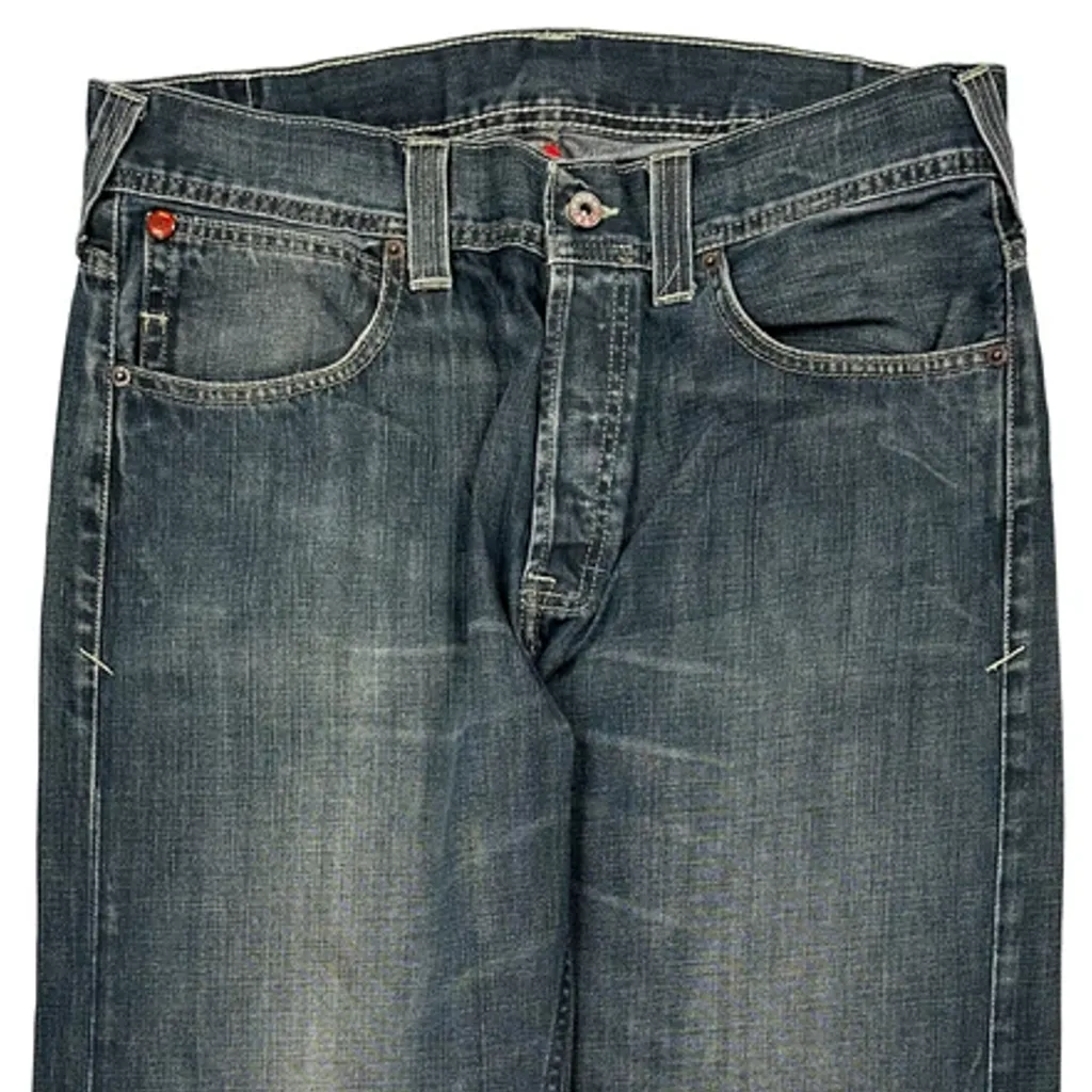 Evisu Graphic Jeans - 35W 35L Dark Wash Denim - Image 10