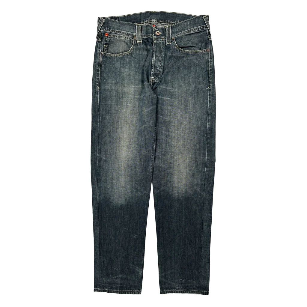 Evisu Graphic Jeans - 35W 35L Dark Wash Denim - Image 2