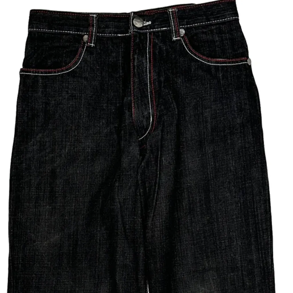 Evolution Wide Leg Jeans - 30W 28L Dark Wash Cotton - Image 10
