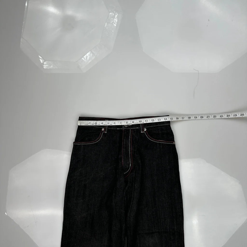 Evolution Wide Leg Jeans - 30W 28L Dark Wash Cotton - Image 3