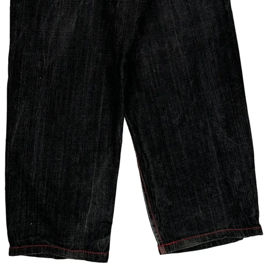 Evolution Wide Leg Jeans - 30W 28L Dark Wash Cotton - Image 8