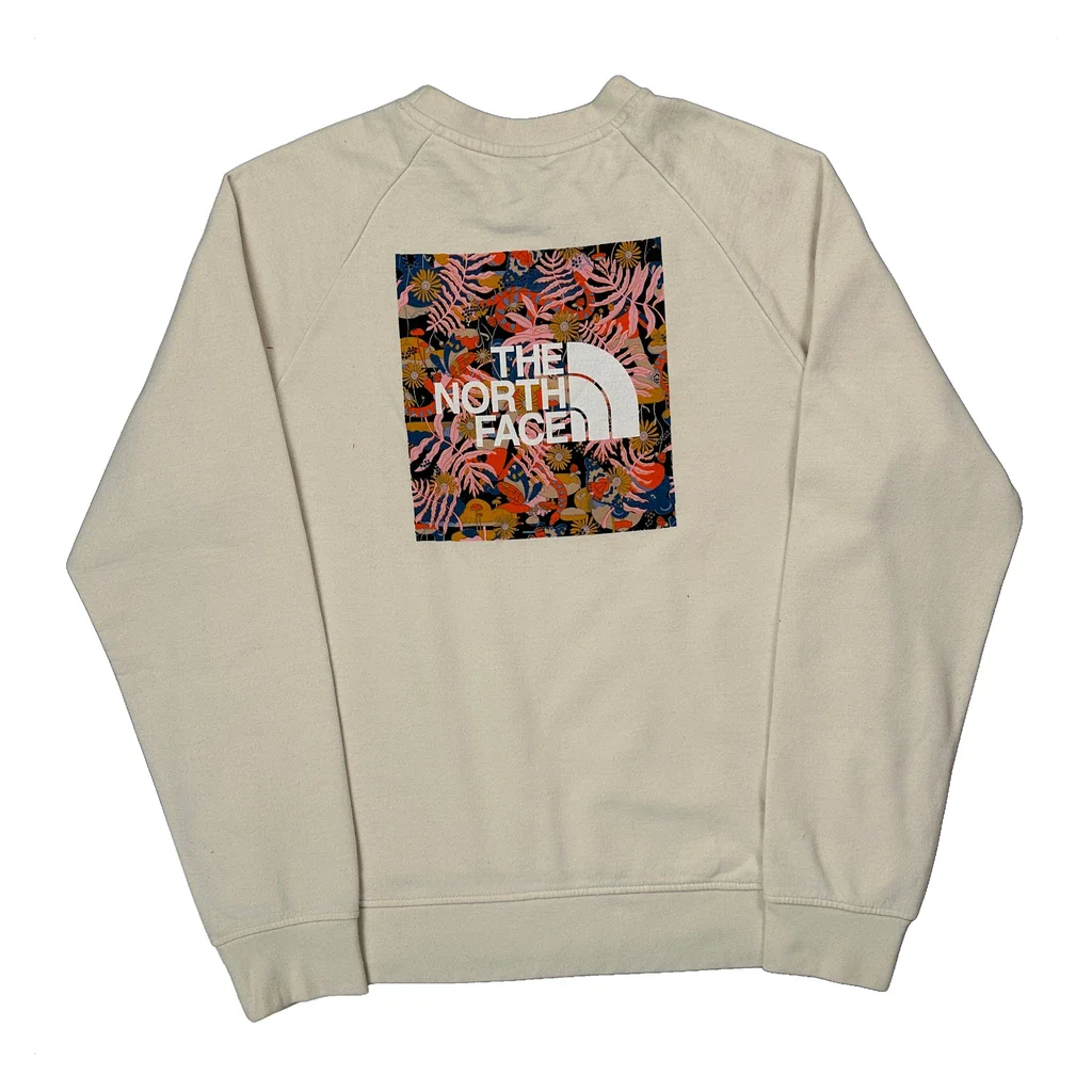 Exploration Without Compromise The North Face Graphic Sweatshirt - Large Cream Cotton - Image 2