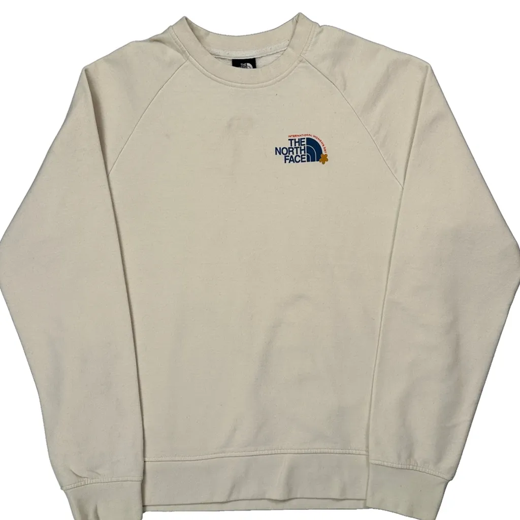 Exploration Without Compromise The North Face Graphic Sweatshirt - Large Cream Cotton - Image 5