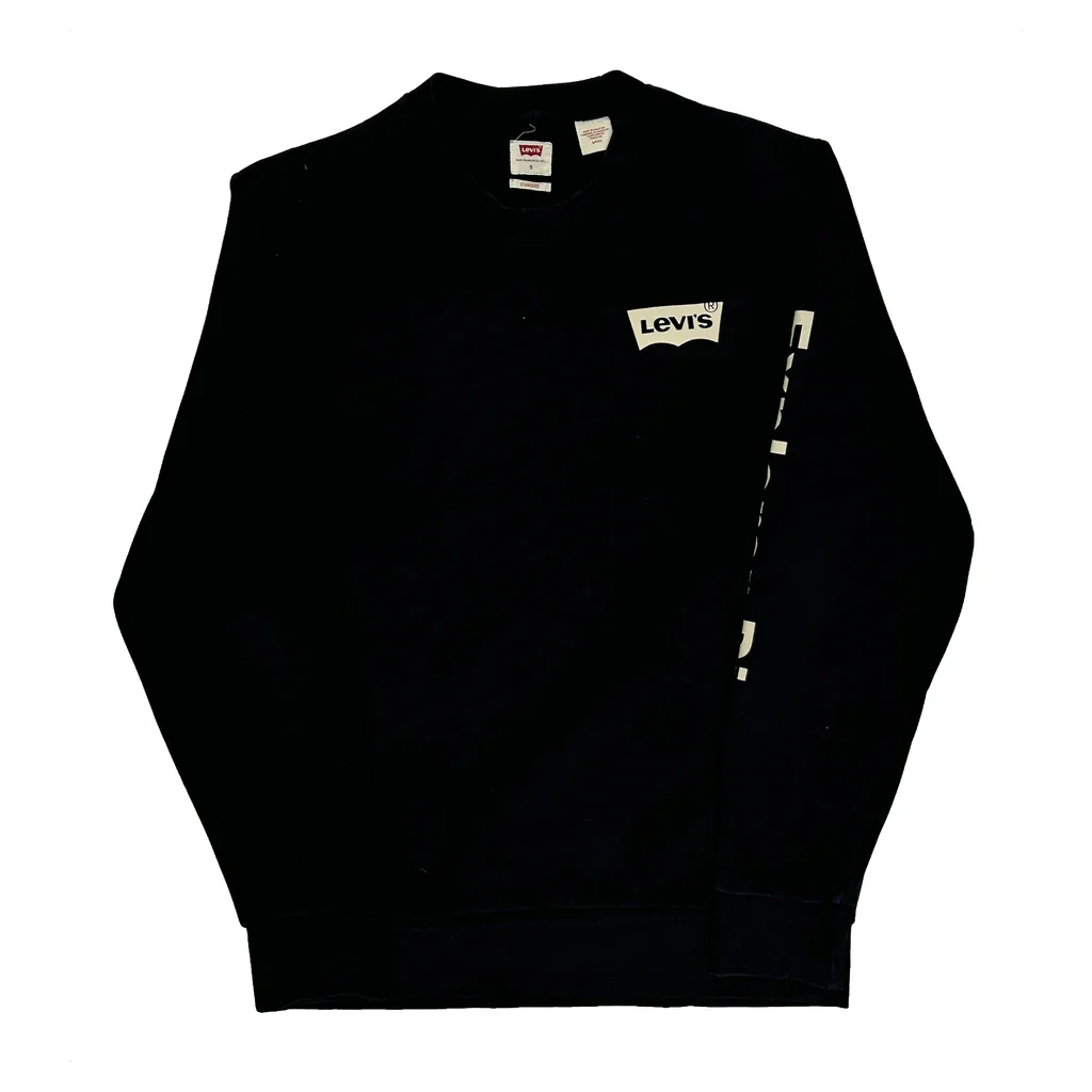 Explorer Division Levis Graphic Sweatshirt - Small Black Cotton