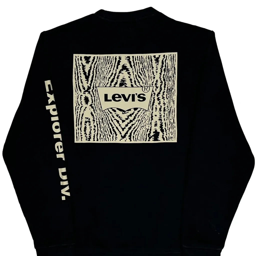 Explorer Division Levis Graphic Sweatshirt - Small Black Cotton - Image 6