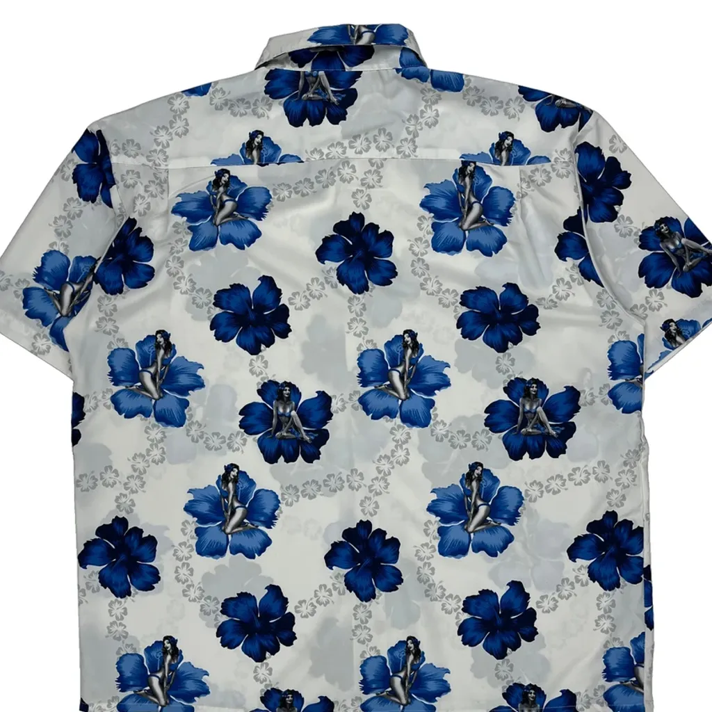 Extreme Gear Floral Hawaiian Shirt - XL Blue Polyester - Image 7