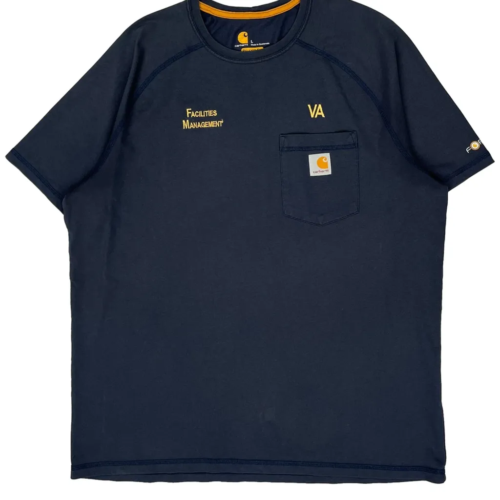 Facilities Management Carhartt T-Shirt - Large Navy Cotton - Image 4