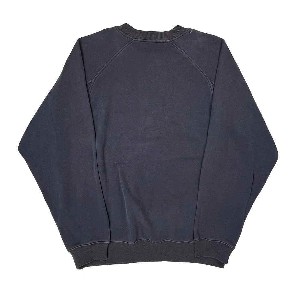 Faded Adidas Raglan Graphic Sweatshirt - XL Gray Cotton - Image 2