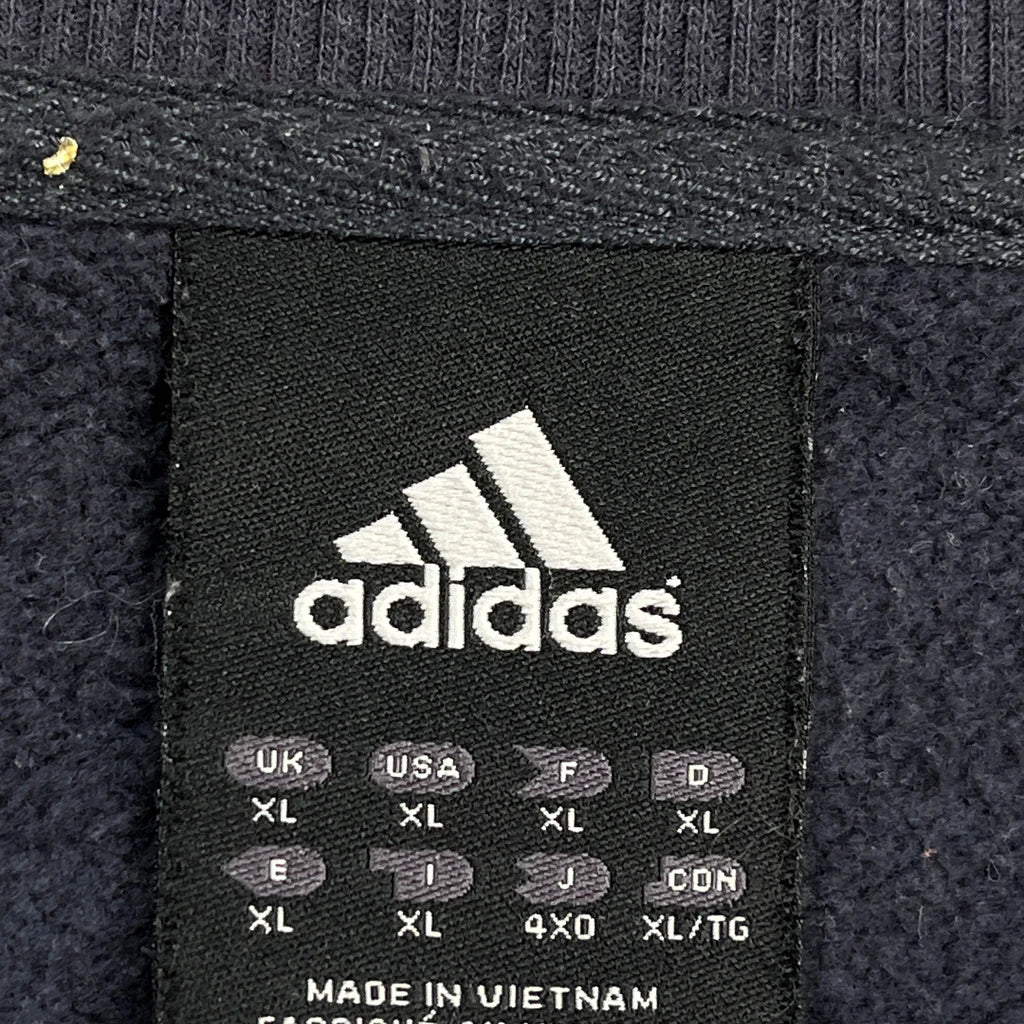 Faded Adidas Raglan Graphic Sweatshirt - XL Gray Cotton - Image 3