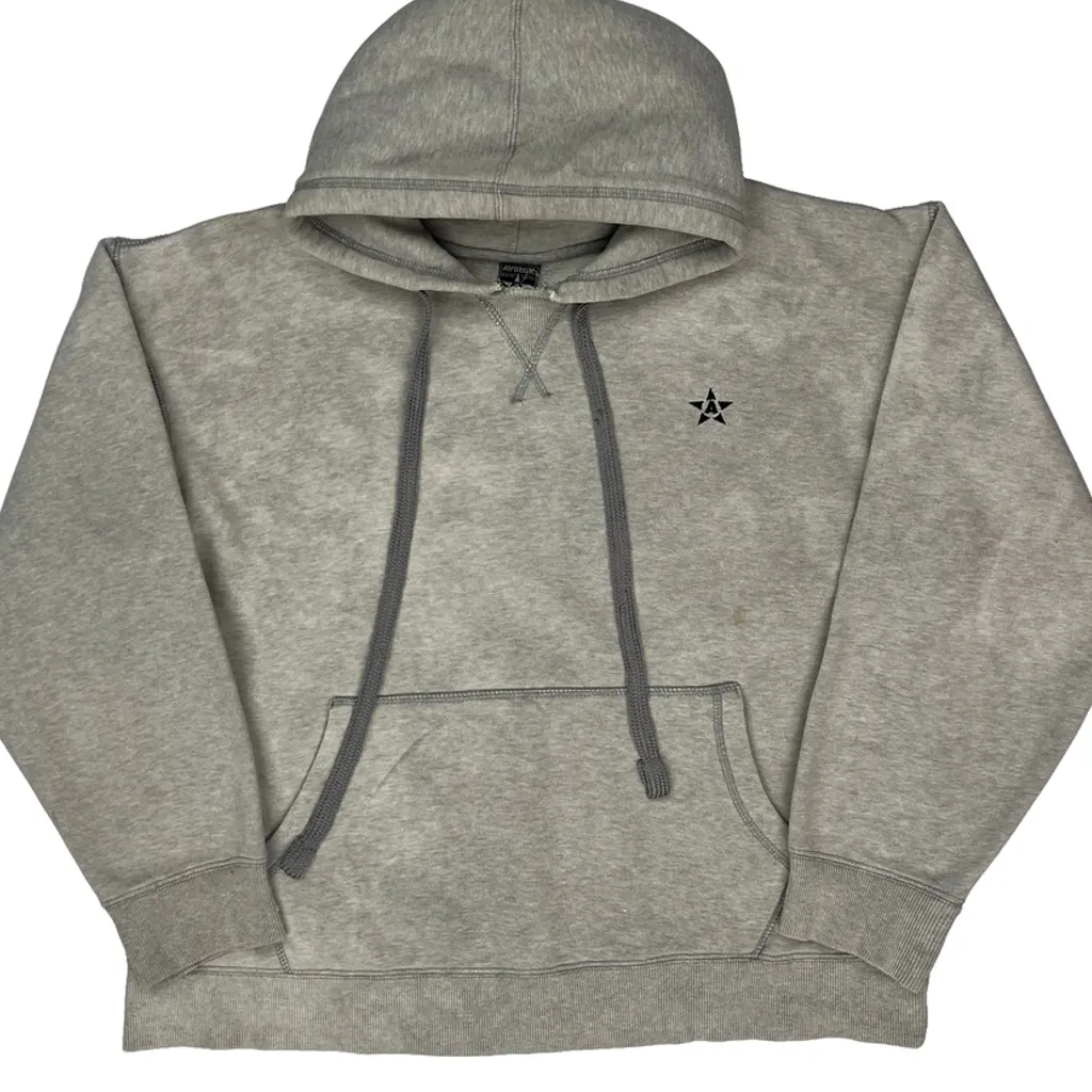 Faded Avirex Hoodie - Medium Grey Cotton Blend - Image 5