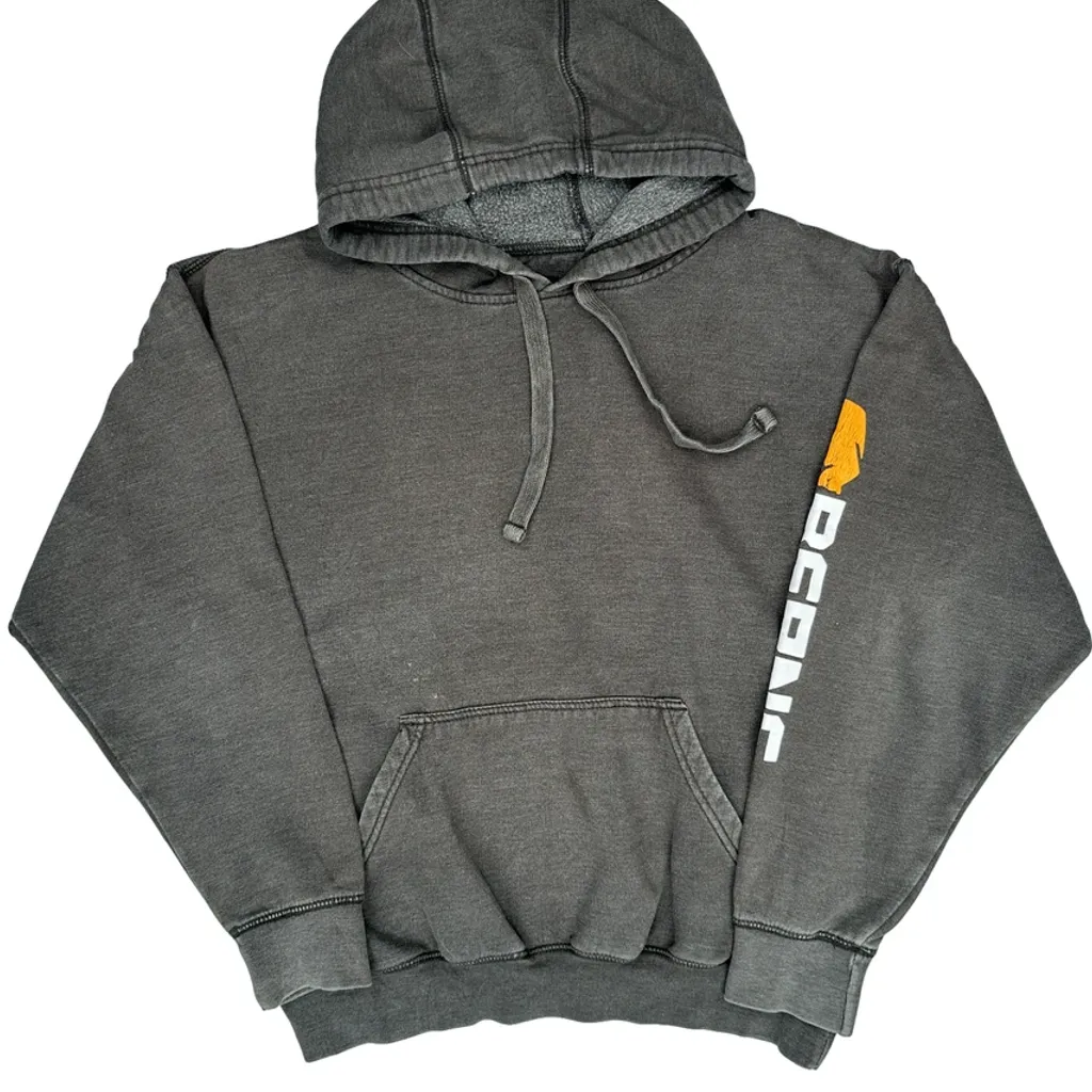 Faded Berne Work Hoodie - Medium Grey Cotton Blend - Image 4