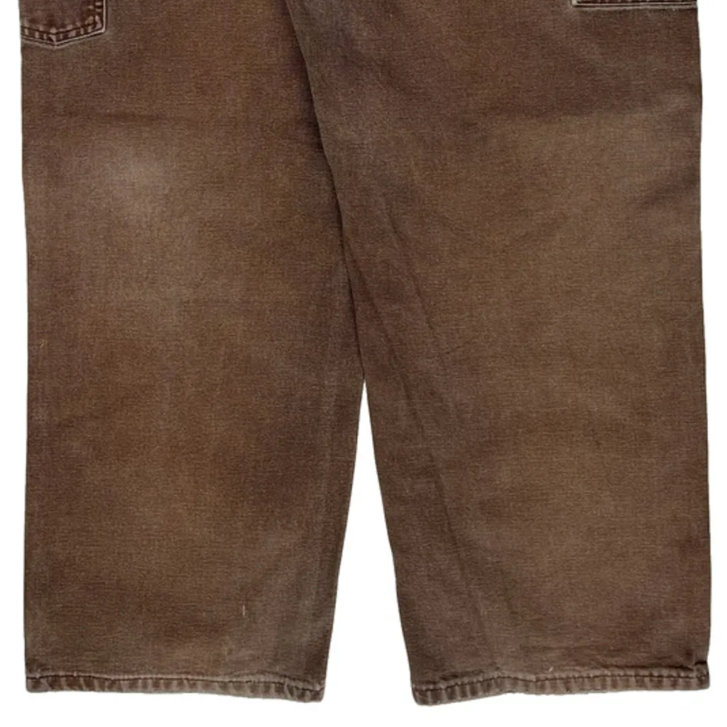 Faded Carhartt B11 Dkb Carpenter Pants - 34W 28L Brown Cotton - Image 8