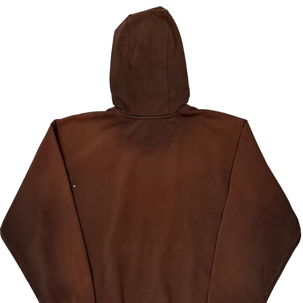 Faded Carhartt Hoodie - XL Brown Cotton Blend - Image 6