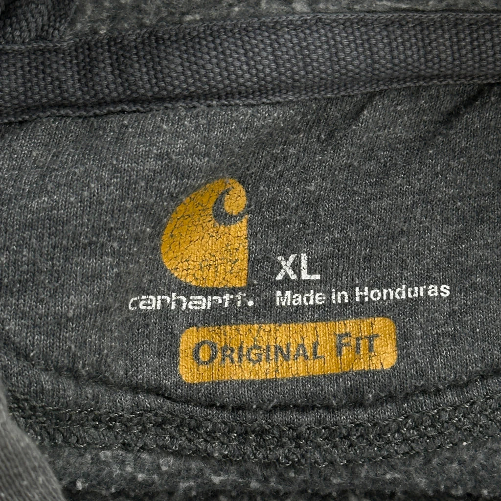 Faded Carhartt Hoodie - XL Grey Cotton - Image 3