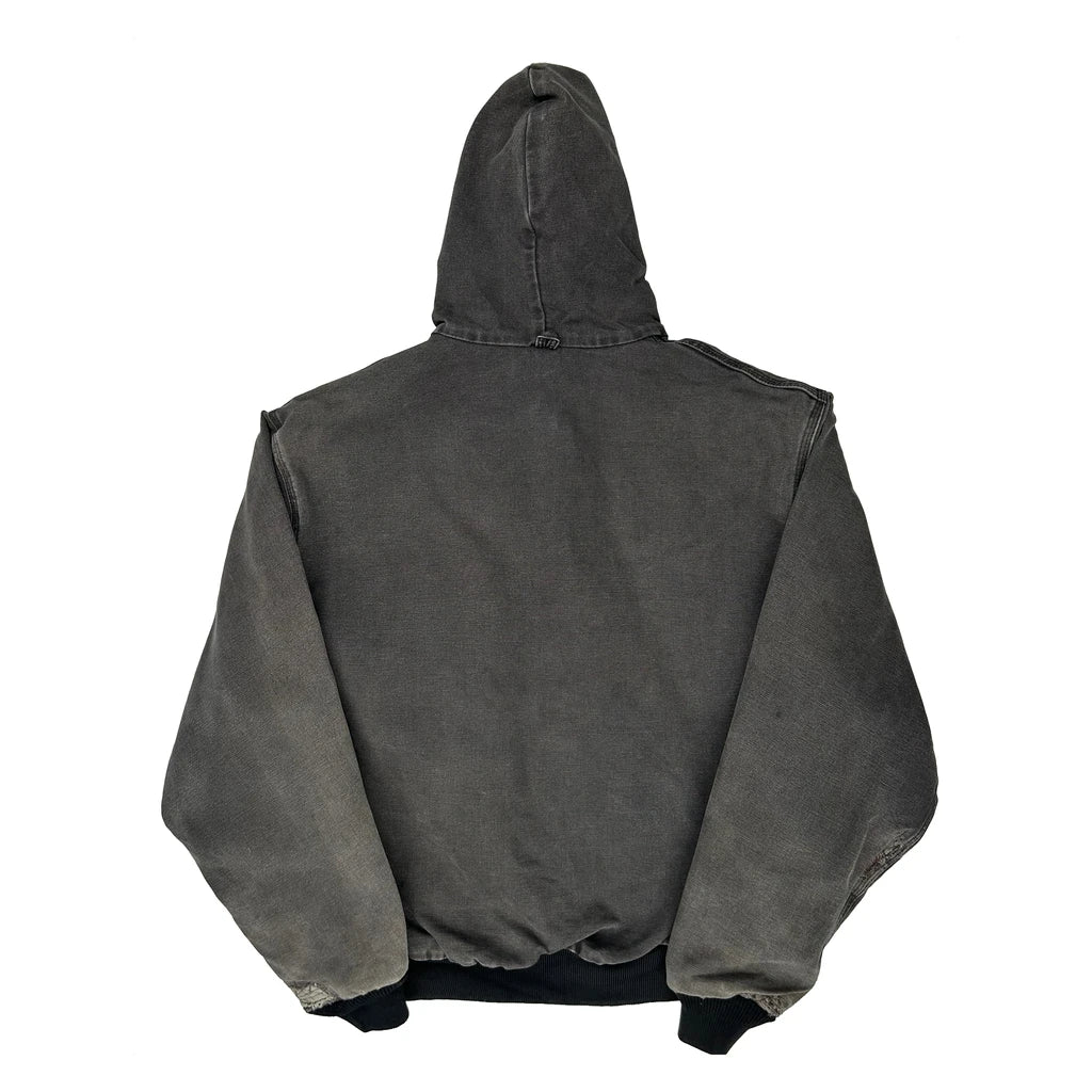 Faded Carhartt J06 Blk Jacket - Large Grey Cotton - Image 2