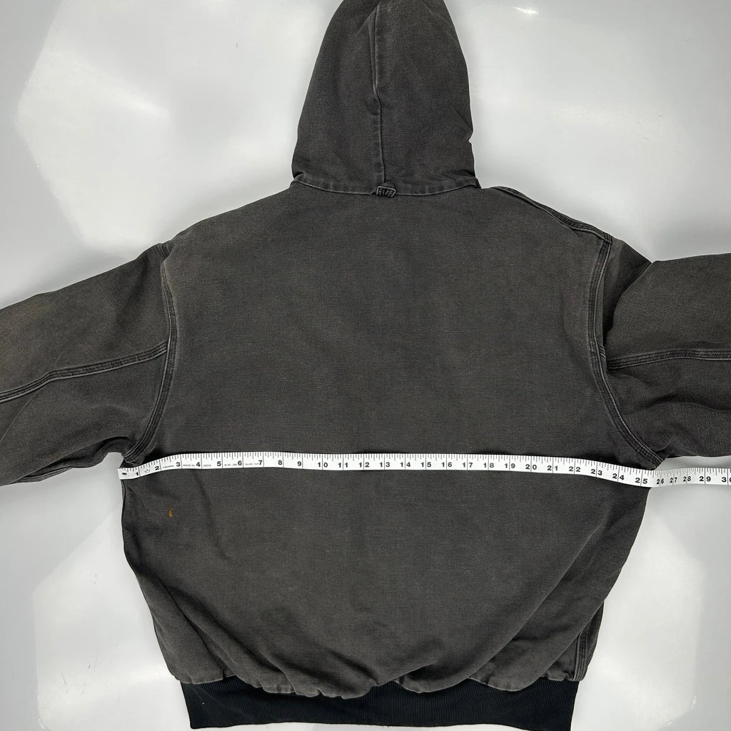 Faded Carhartt J06 Blk Jacket - Large Grey Cotton - Image 3
