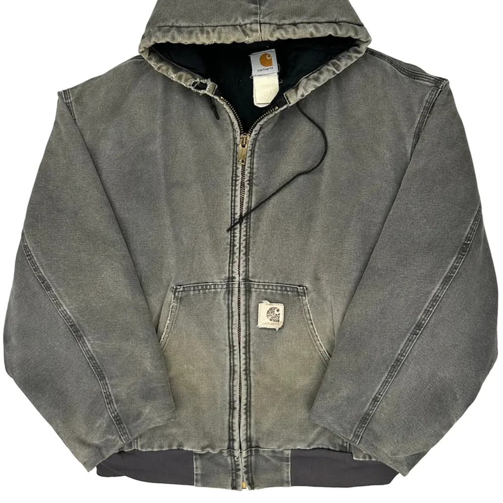 Faded Carhartt Jacket - XL Grey Cotton - Image 5