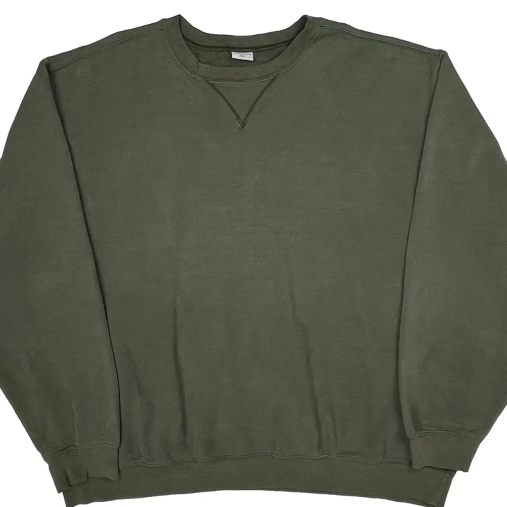 Faded Carhartt Sweatshirt - 2XL Green Cotton - Image 4