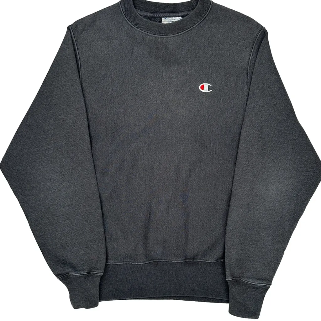 Faded Champion Reverse Weave Sweatshirt - Small Gray Cotton - Image 4
