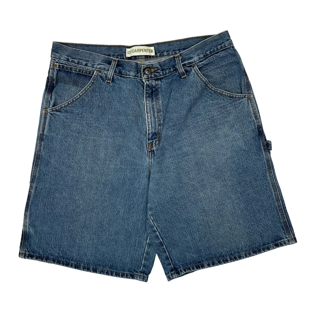 Faded Glory Carpenter Shorts - 36W 10L Blue Denim