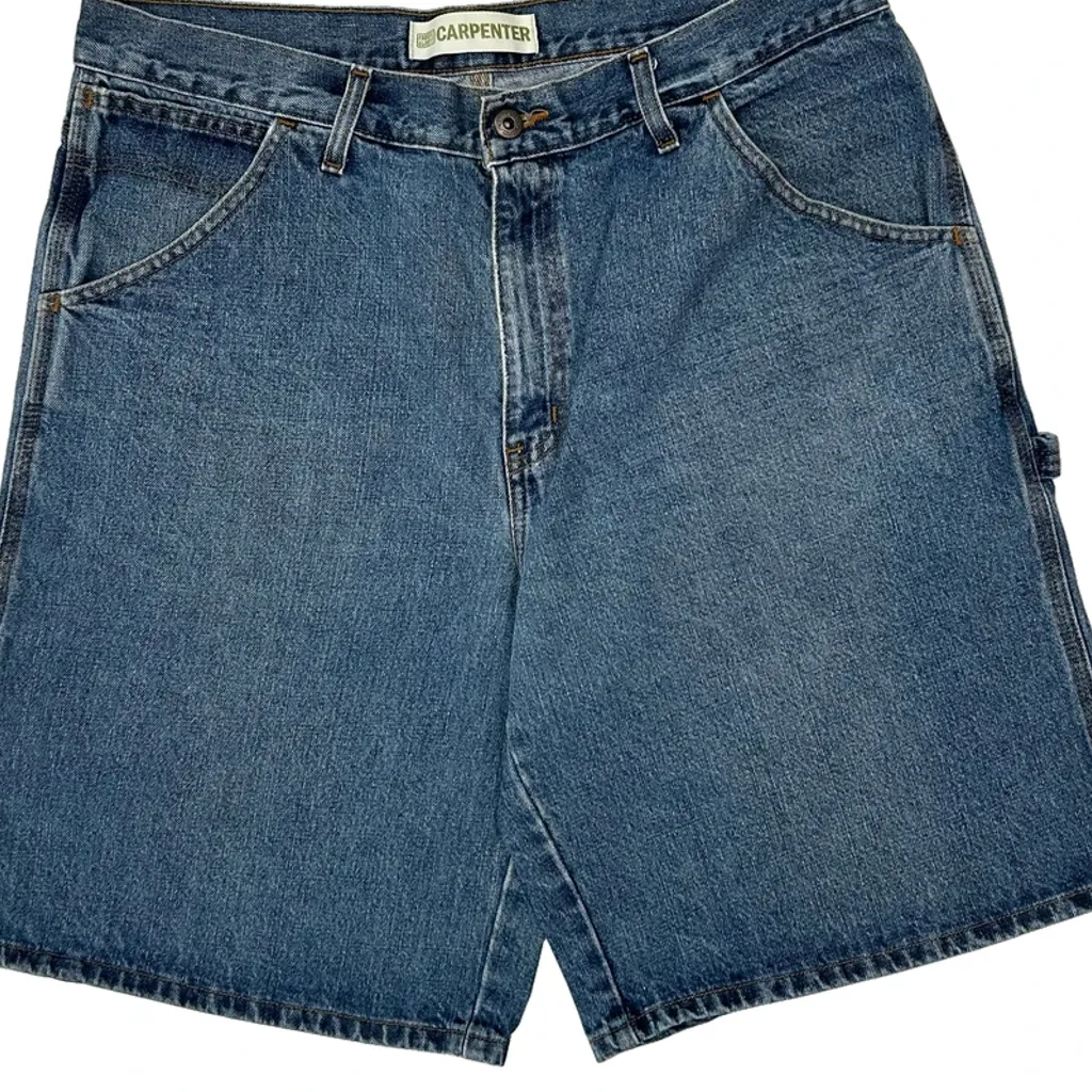 Faded Glory Carpenter Shorts - 36W 10L Blue Denim - Image 6