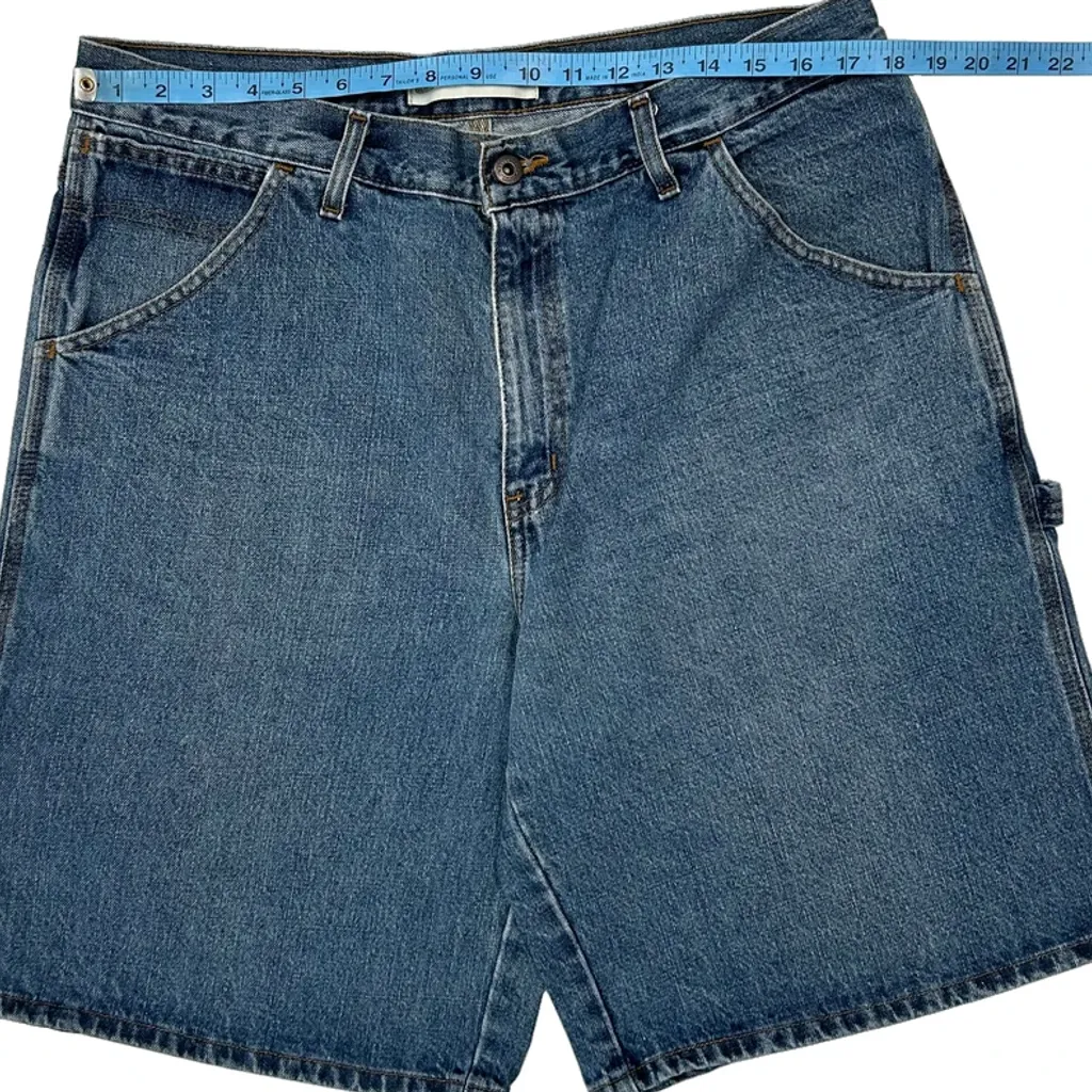 Faded Glory Carpenter Shorts - 36W 10L Blue Denim - Image 9
