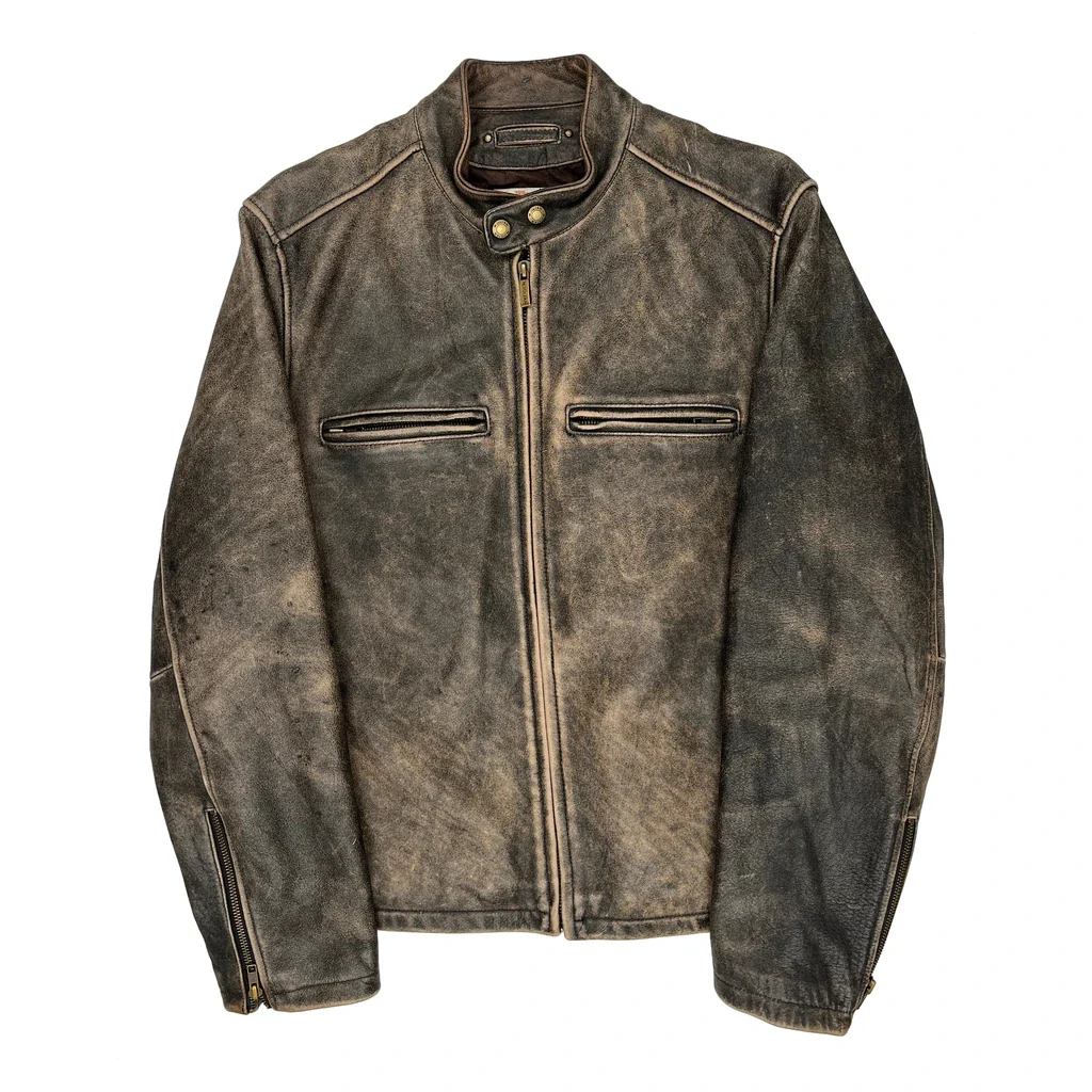 Faded Wilsons Leather Jacket - Medium Brown Leather