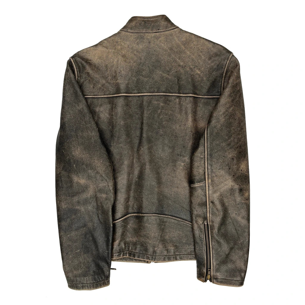 Faded Wilsons Leather Jacket - Medium Brown Leather - Image 2