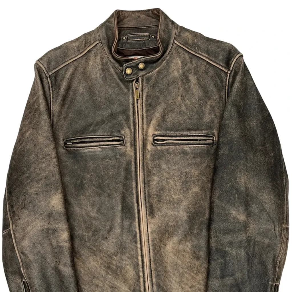 Faded Wilsons Leather Jacket - Medium Brown Leather - Image 5