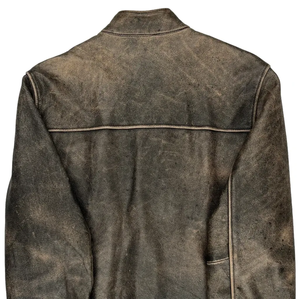 Faded Wilsons Leather Jacket - Medium Brown Leather - Image 6