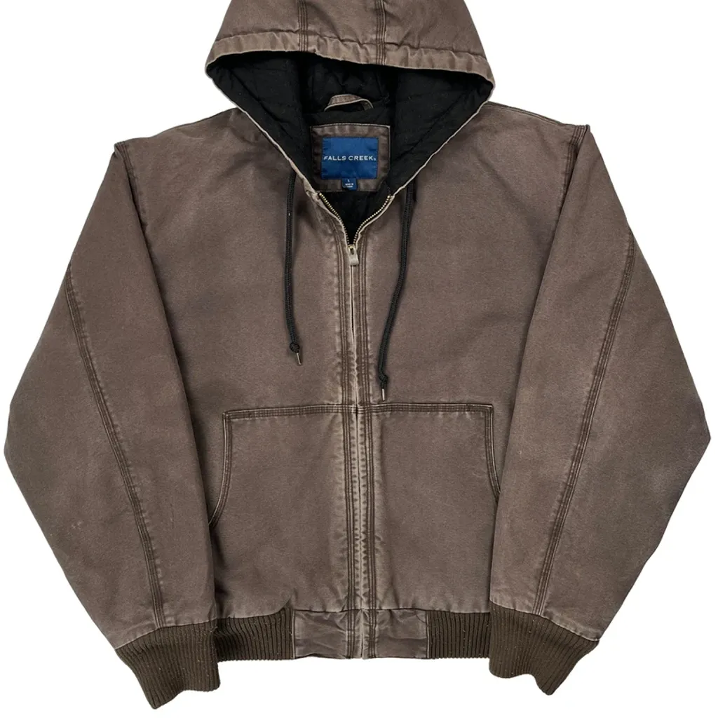 Falls Creek Workwear Jacket - Large Brown Cotton - Image 4