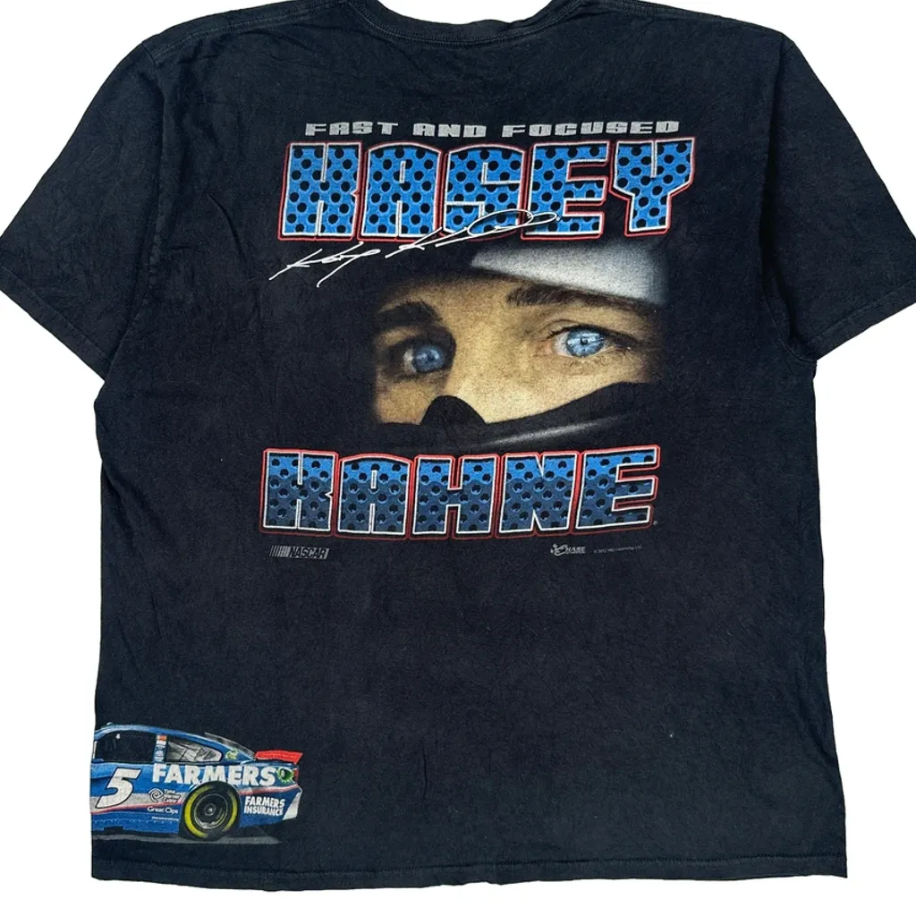 Farmers Insurance Chase Authentics Nascar T-Shirt - 2XL Black Cotton - Image 7