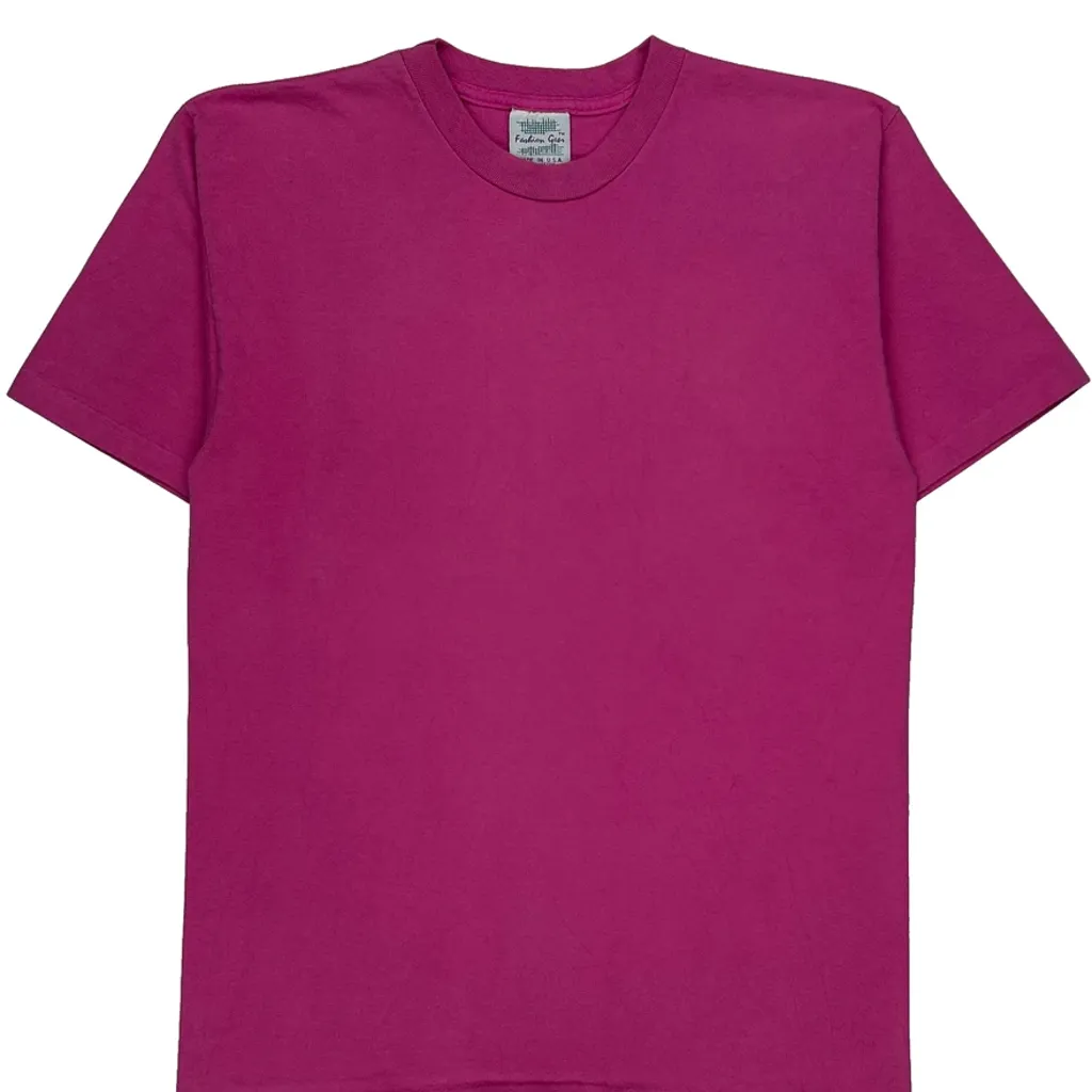 Fashion Gear Single Stitch T-Shirt - Large Pink Cotton - Image 5