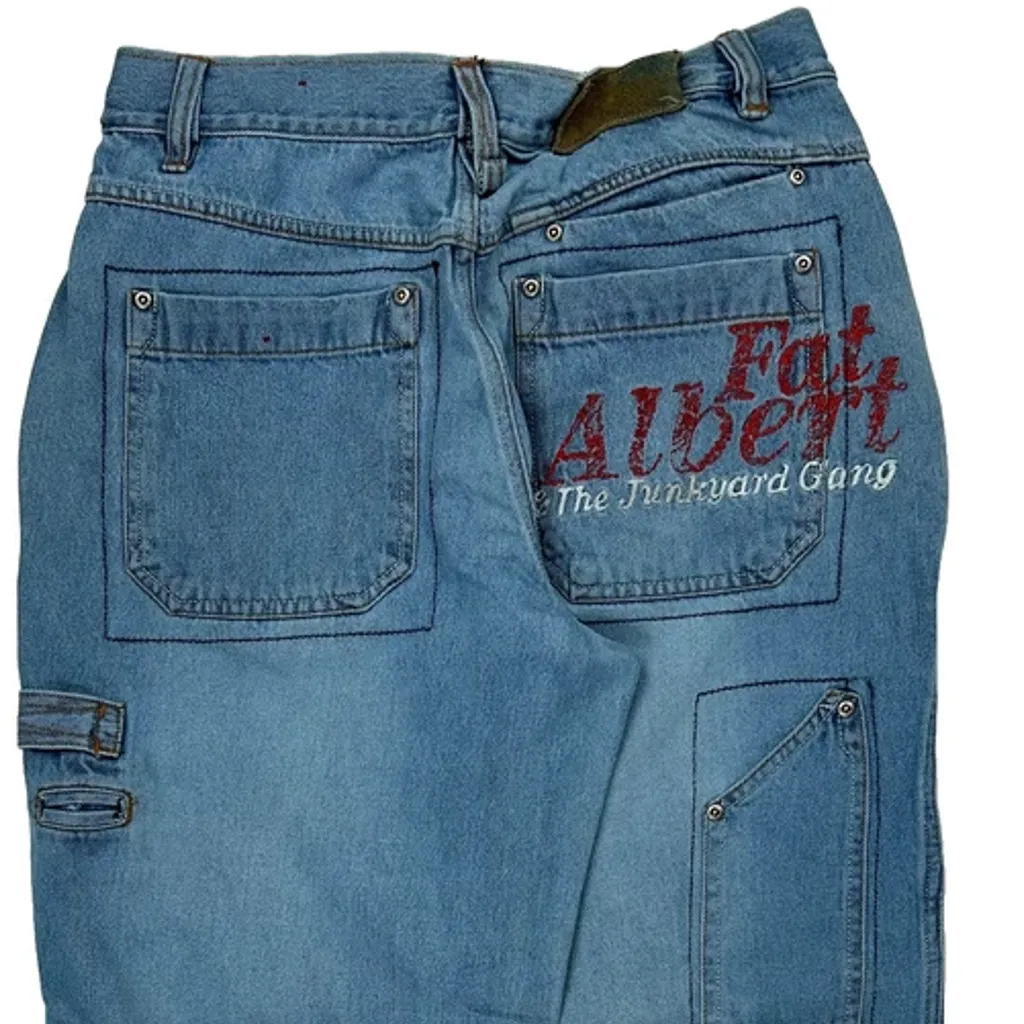 Fat Albert Fat Albert Junkyard Graphic Carpenter Jeans - 30W 30L Blue Cotton - Image 8