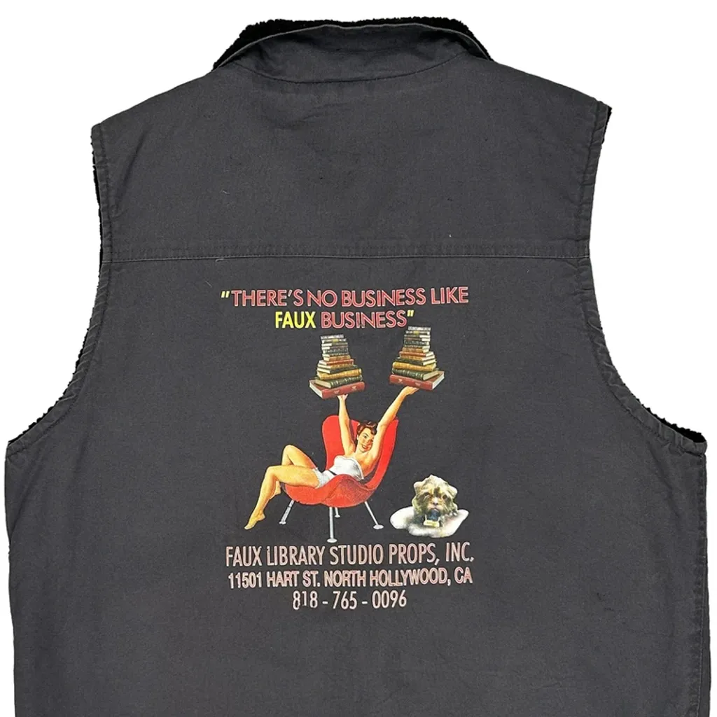 Faux Business Dickies Graphic Gilet - XL Grey Cotton - Image 6